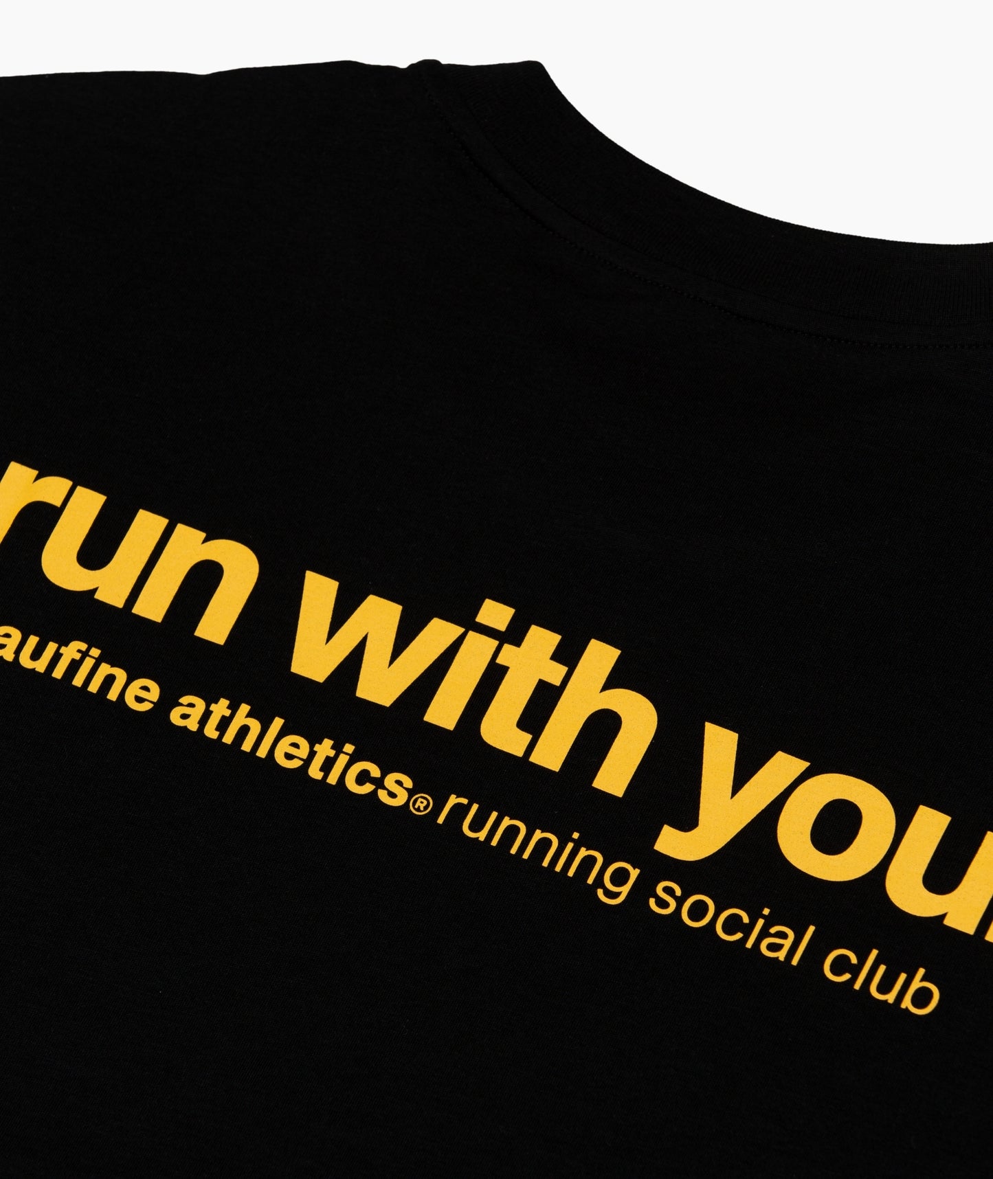 Peaufine Athletics - Wood T-shirt Running Social Club - black - Teeshirt Running Hommes