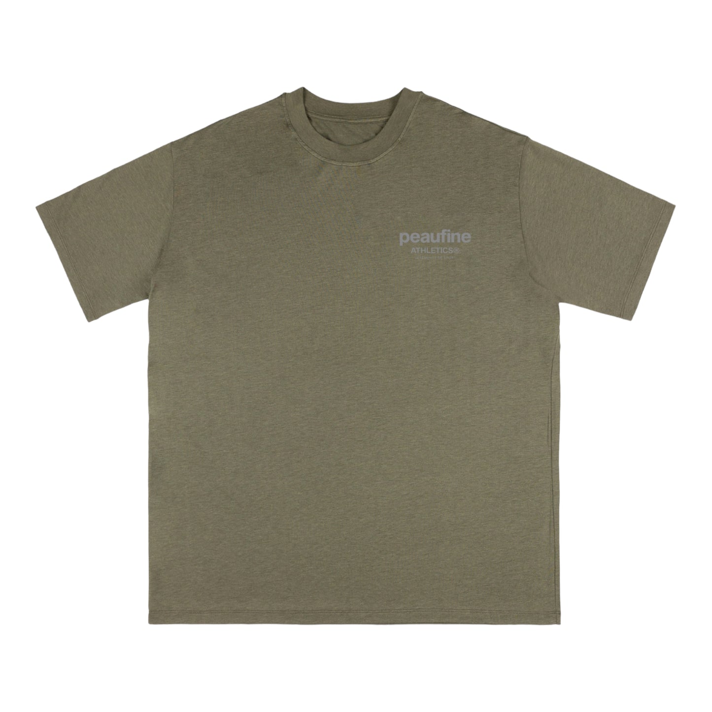 Peaufine Athletics - Wood T-shirt 3M Night Run - kaki - Teeshirt Running Hommes