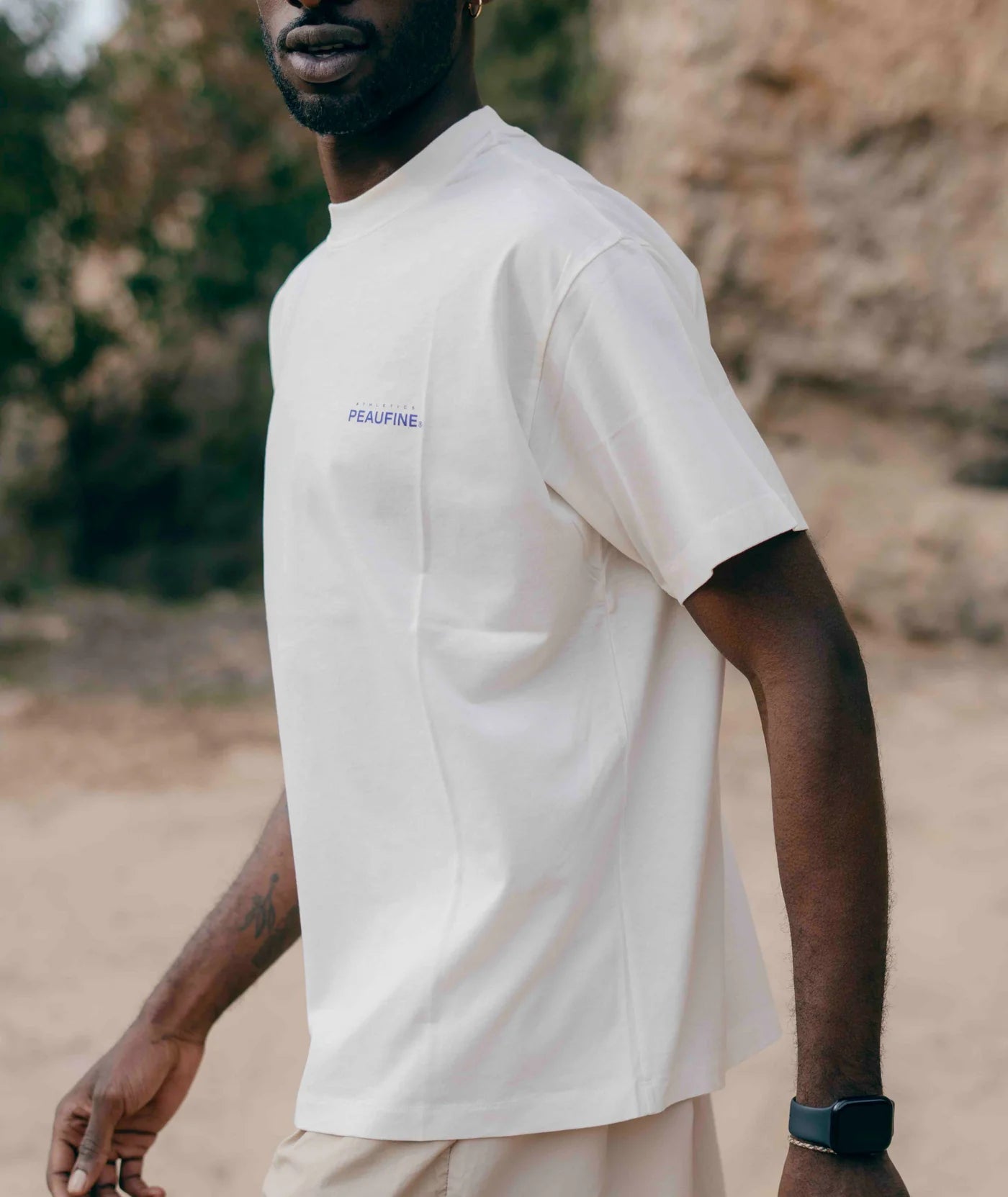 Peaufine Athletics - Wood T-shirt - white - Teeshirt Running Hommes