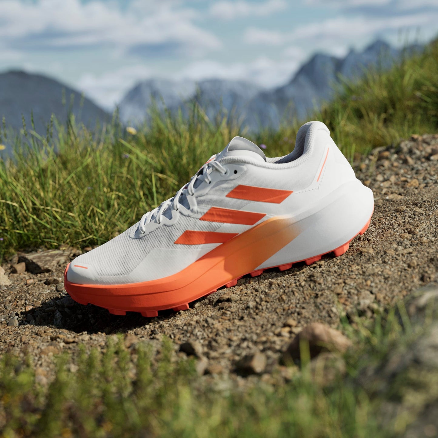 Adidas - Terrex Agravic 3 womens - Cloud White / Semi Impact Orange / Dash Grey - Chaussures trail running femmes