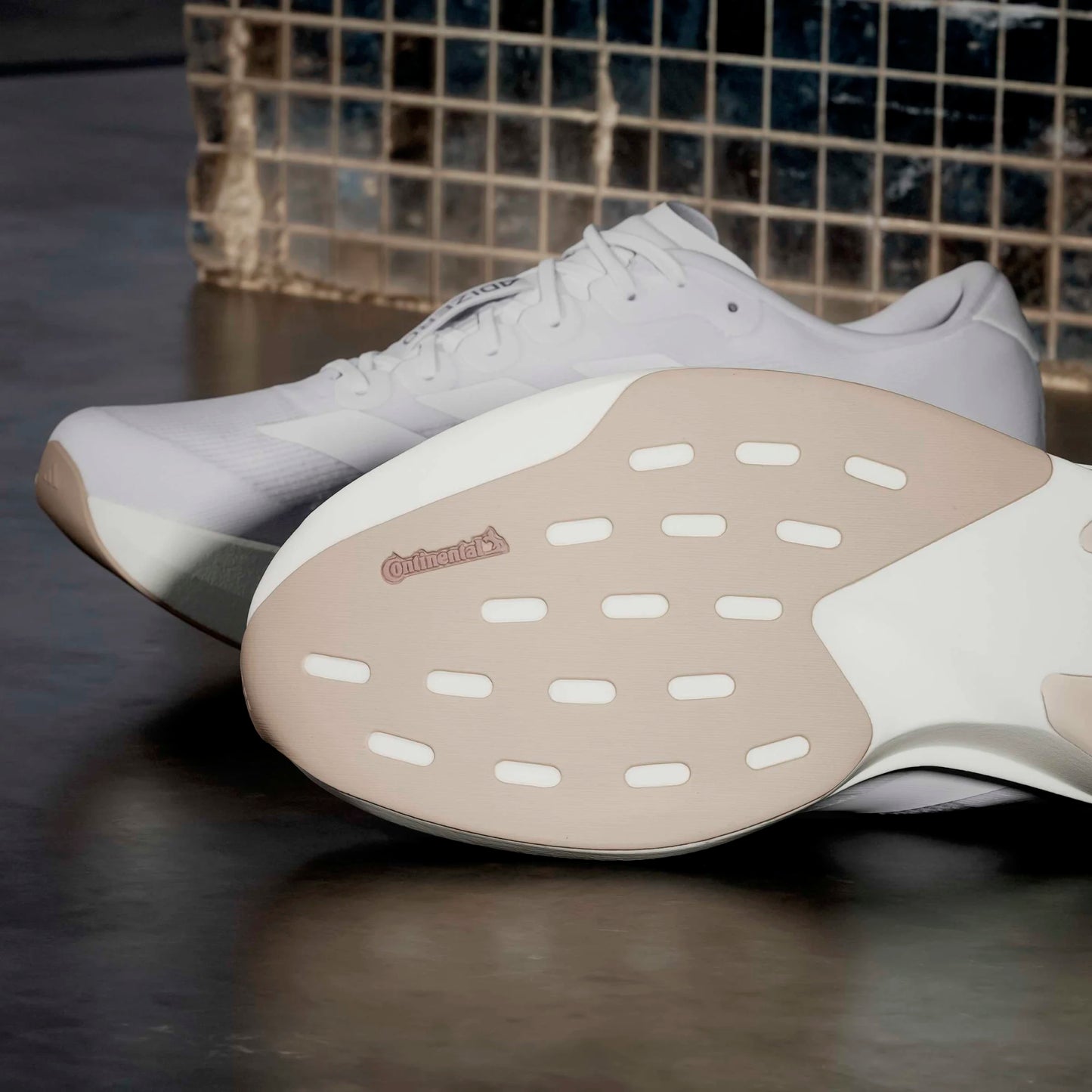 Adidas - Adizero Evo SL - Cloud White / Cloud White / Warm Sandstone - Chaussures running hommes