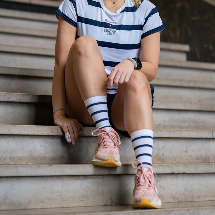 Bomolet - Marinière x Pierre-Ambroise Bosse - Chaussettes Running unisexe