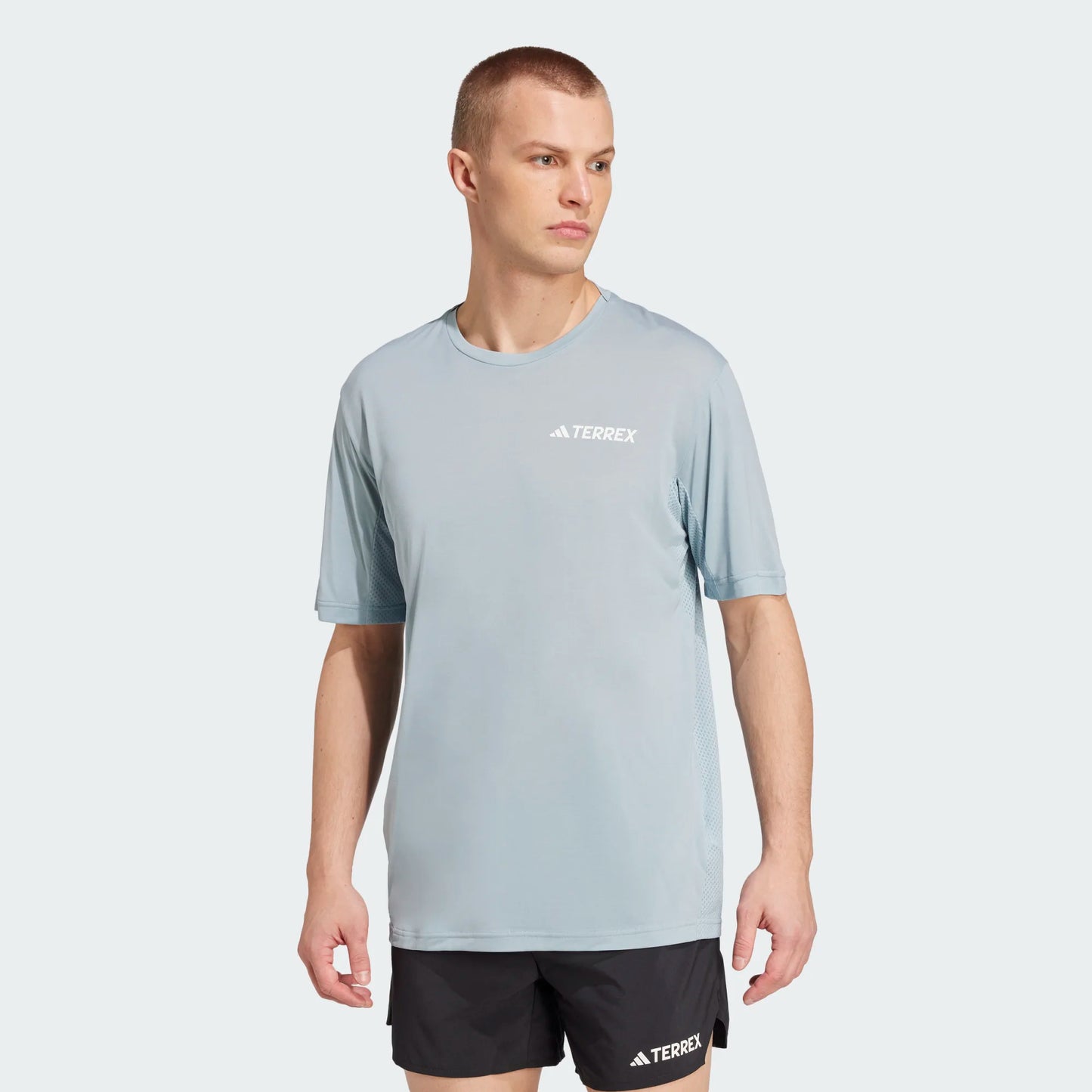 Adidas - Xperior Tee - magic grey - teeshirt running hommes