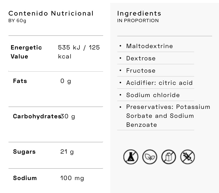 SantaMadre - Gel énergétique 30CHO OFF CAF Ratio 1:0,5 - neutre