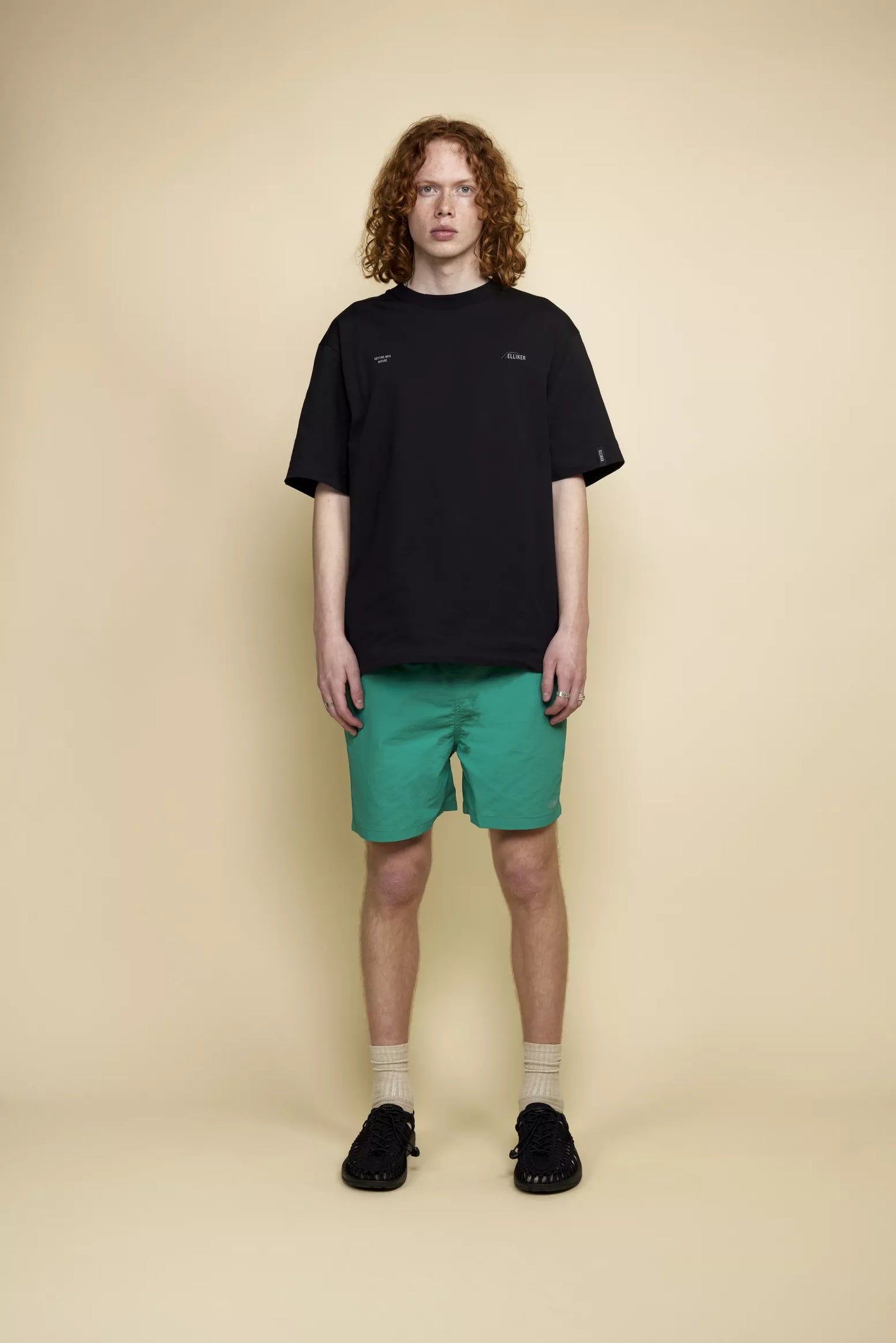 Elliker - Rill Logo Print Short Sleeve T-Shirt - black - Teeshirt Hommes