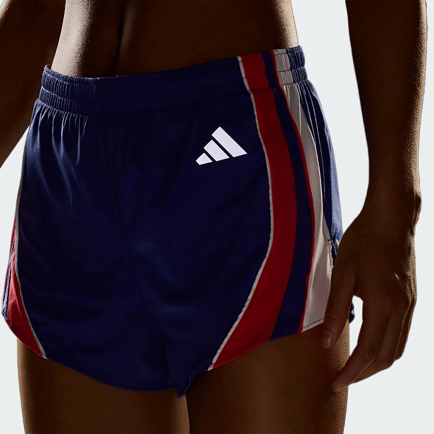 Adidas - Adizero Archive Short 4“- Dual Indigo / Semi Lucid Red / White - Short running femmes