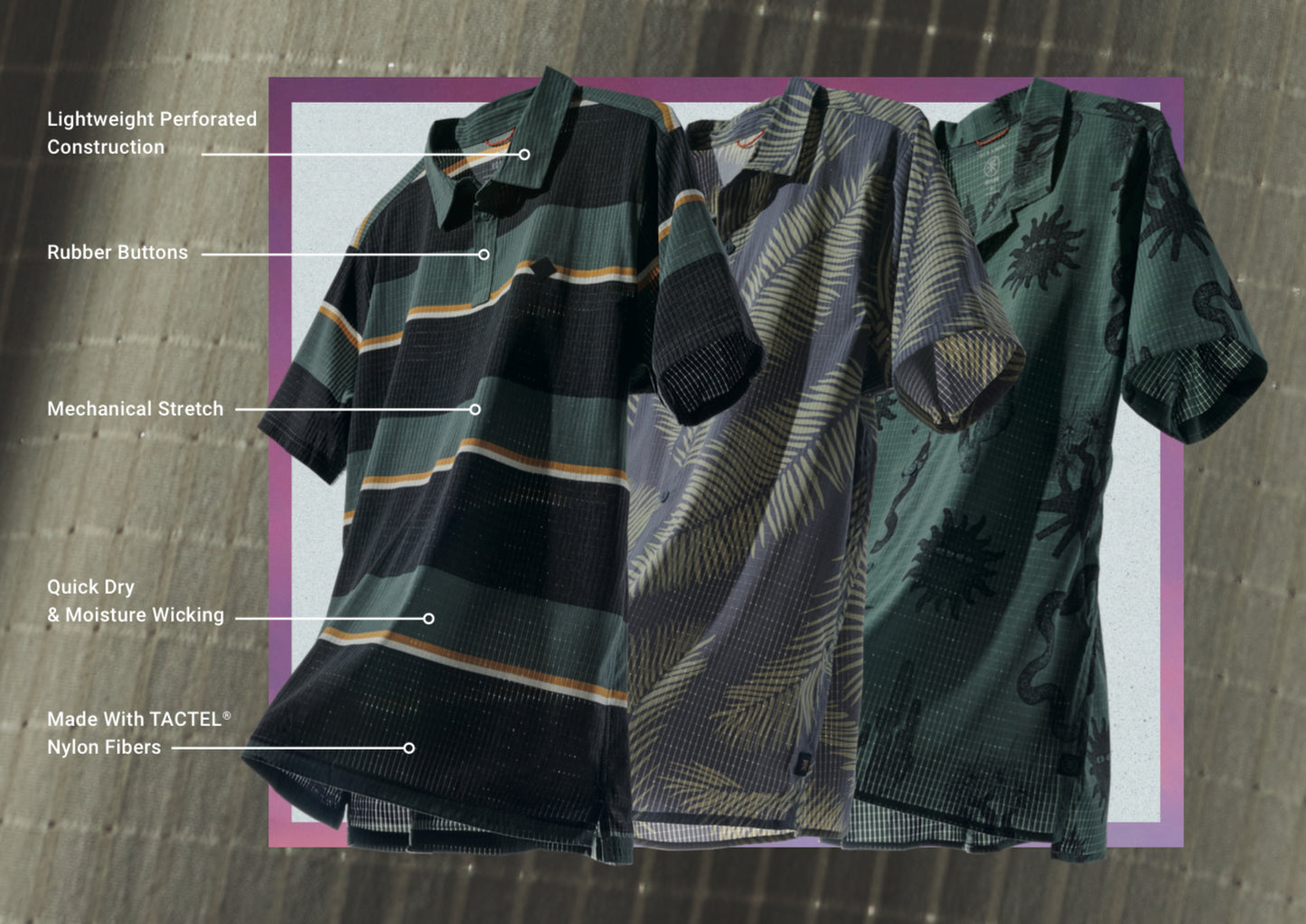 Roark Run Amok - Bless Up Breathable Polo Shirt - forest stripe - polo running hommes