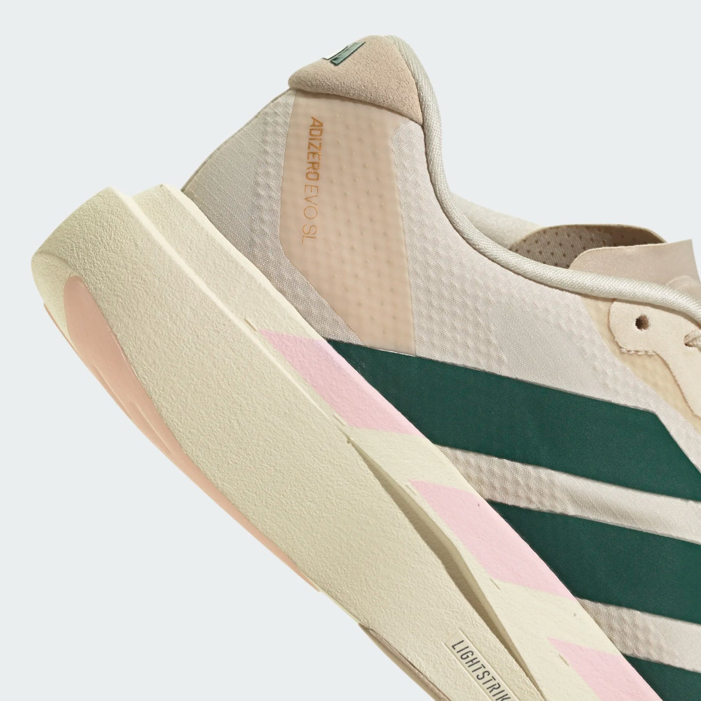 Adidas - Adizero Evo SL Woven - wonder white/collegiate green/clear pink - Chaussures running femmes