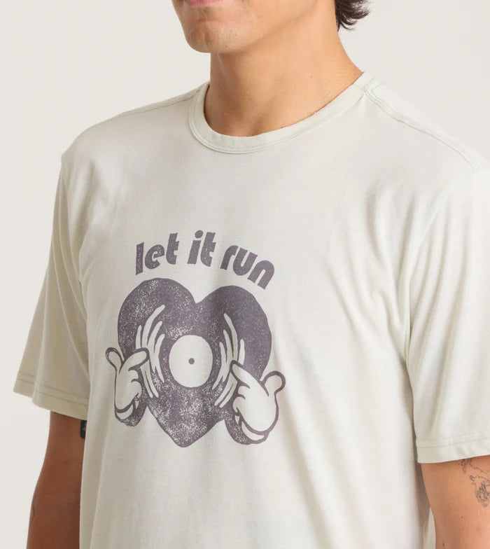 Roark Run Amok - Mathis Core Running Tee - ivory - teeshirt running hommes