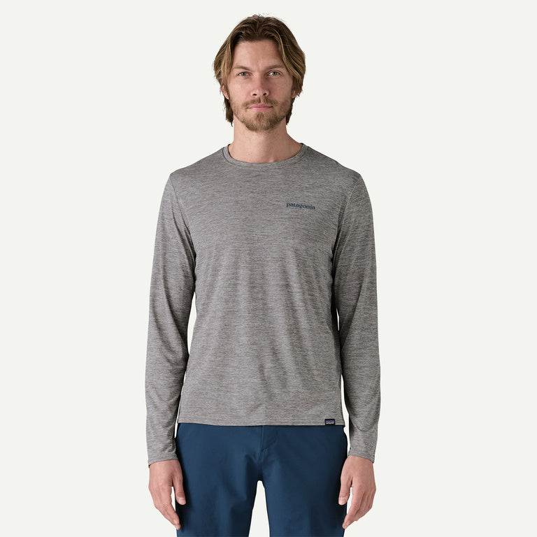 Patagonia - Men's Long-Sleeved Capilene® Cool Daily Graphic Shirt Waters - feather grey - teeshirt running hommes