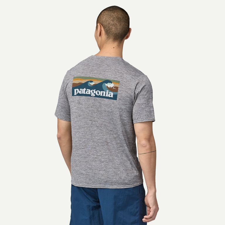 Patagonia - Men's Capilene® Cool Daily Graphic Shirt Waters - feather grey - teeshirt running hommesg