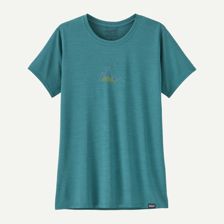 Patagonia - Women’s Capilene® Cool Daily Graphic Shirt Lands - Wetland Blue X-Dye - teeshirt running femmes
