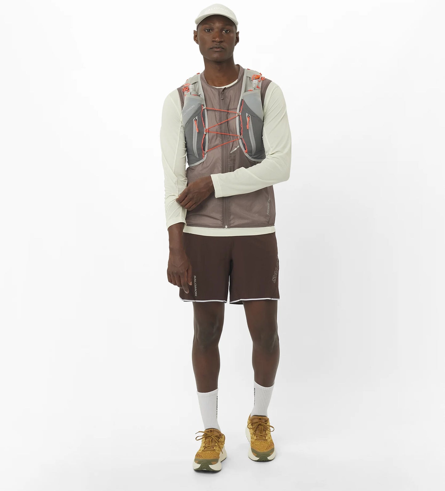 Salomon - Aero Glide 3 GRVL - Spicy Mustard / Vanilla Ice / Deep Lichen Green - Chaussures running hommes