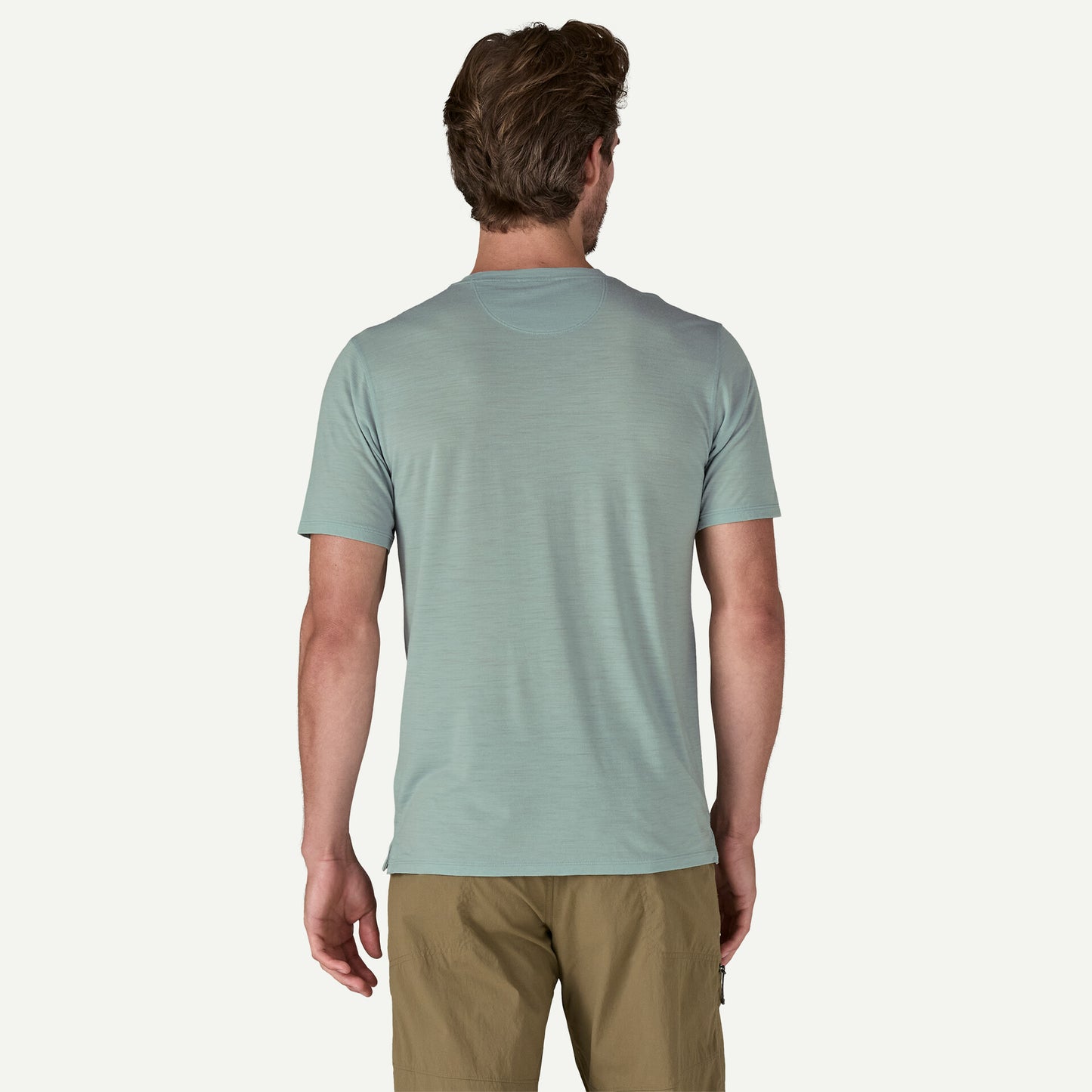 Patagonia - Men's Capilene® Cool Merino Blend Graphic Shirt - Fitz Roy Strata / Thermal Blue - teeshirt running hommes