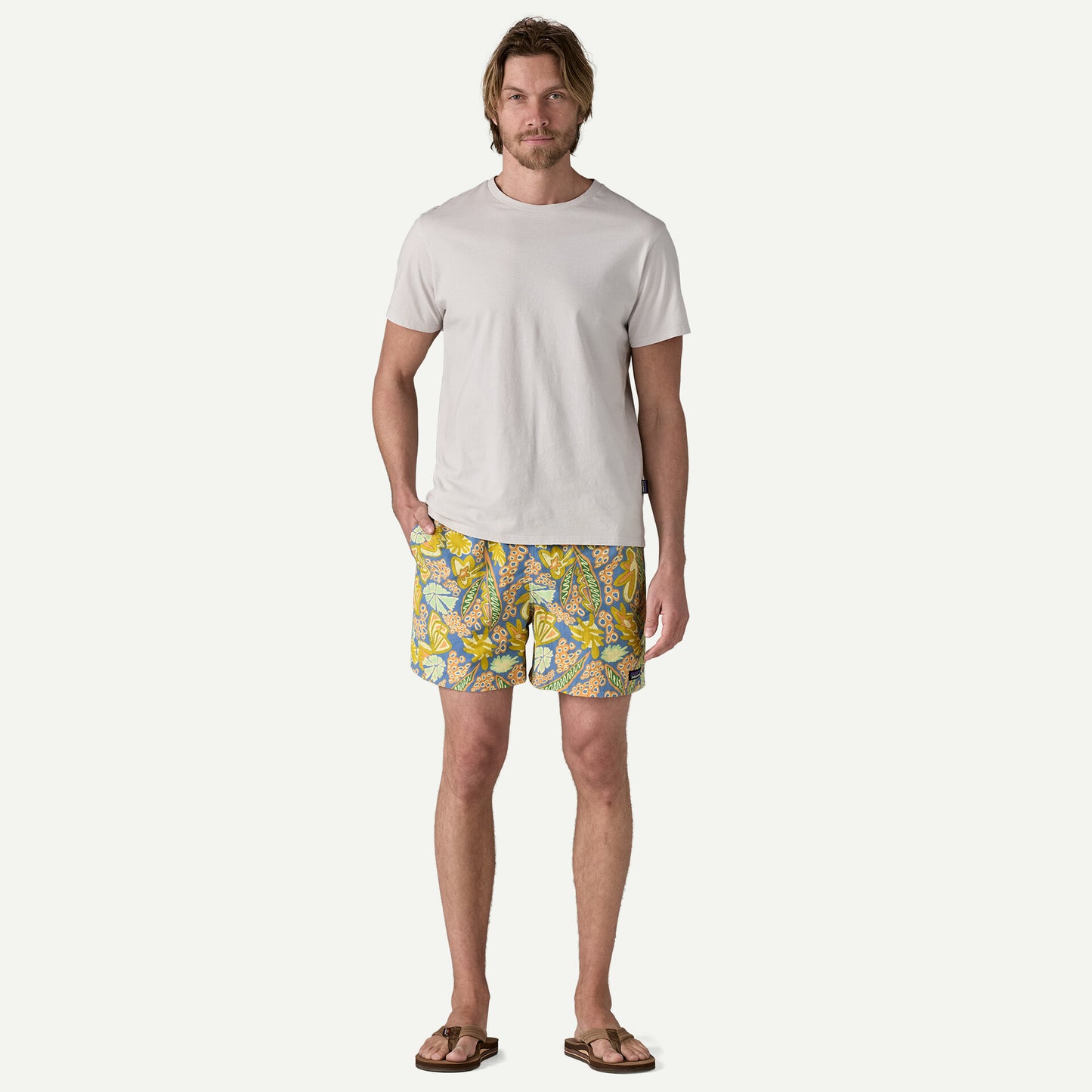 Patagonia - Men's Baggies™ Shorts - 5" - Flourish / Abundant Blue- short/maillot de bain hommes