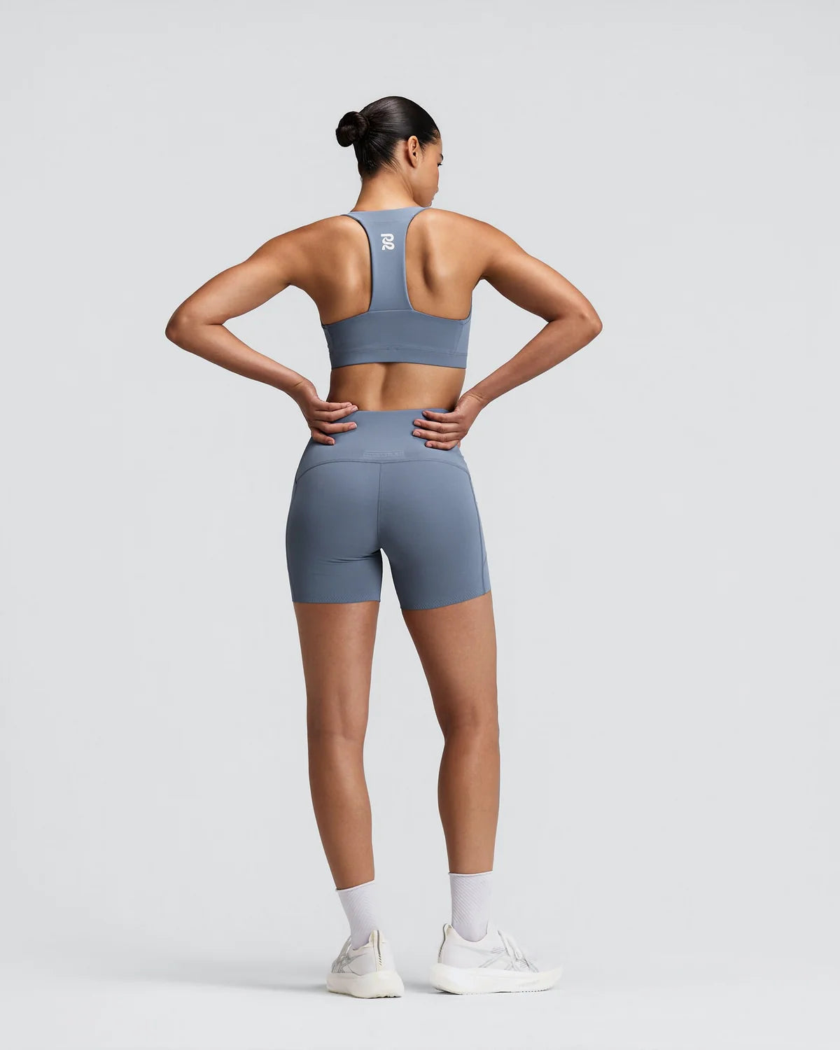 Bandit - Women's Vanisher™ 5" High Waist Compression Shorts - steel horizon - Cuissard Running femmes