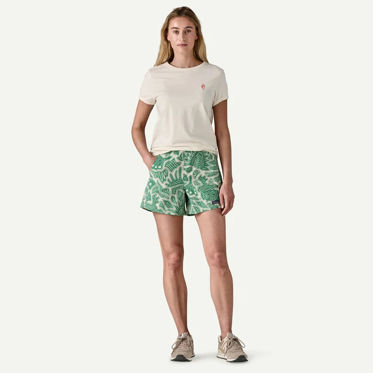 Patagonia - Women's Baggies™ Shorts - 5" - Bees and Flowers / Heartleaf Green - short/maillot de bain femmes