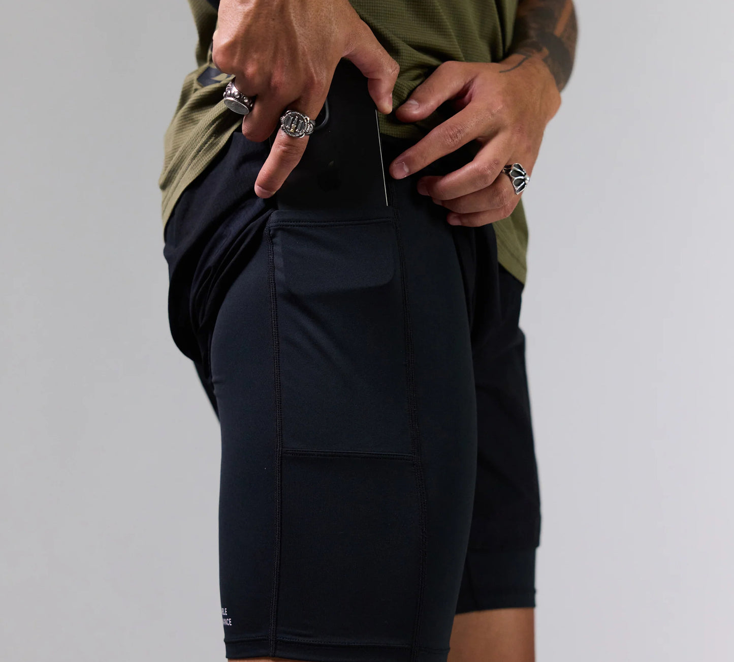 Act Running - BioRip Short 2 en 1 - noir - Short running hommes