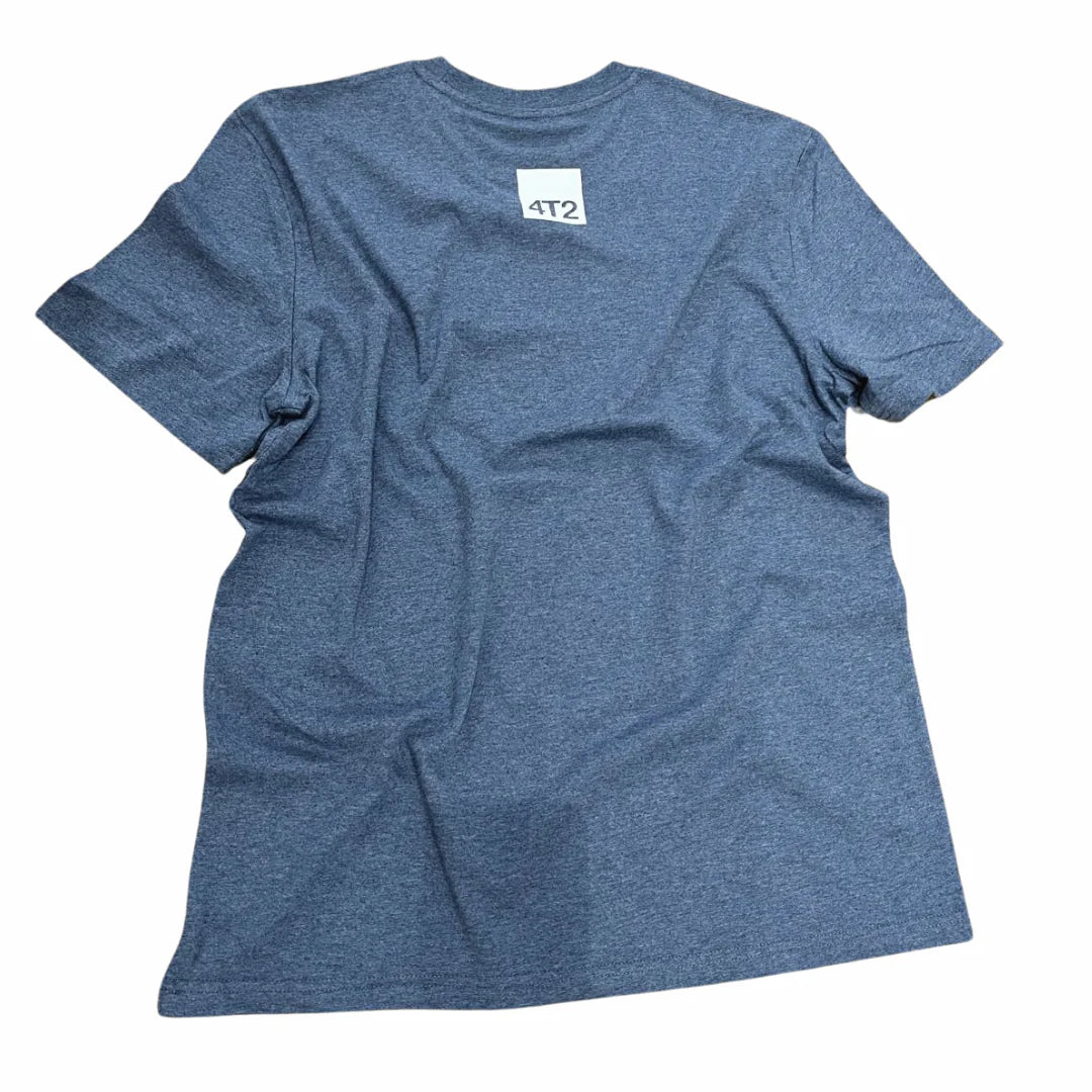 4T2 - Don’t Run In Cotton Tee - heather blue - Teeshirt hommes