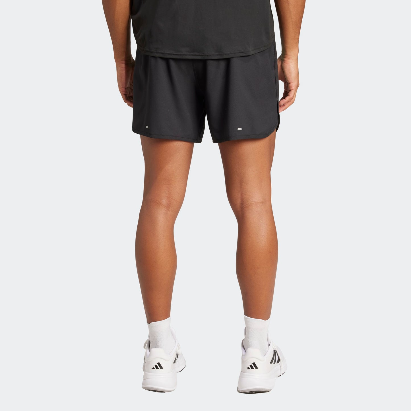 Adidas - Own The Run 3 Stripes 5” Short - black / acid mint / bright blue - Short de running hommes