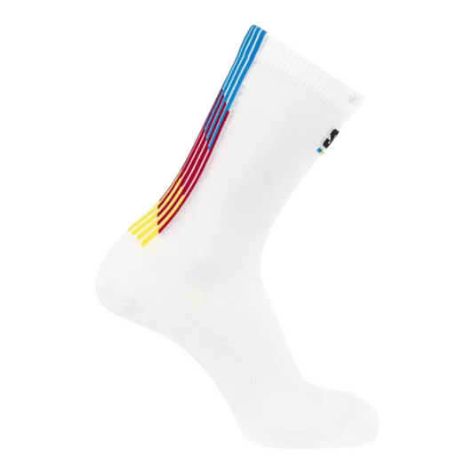 Salomon - Pulse Race Flag Crew Socks - white - Chaussettes running unisexe