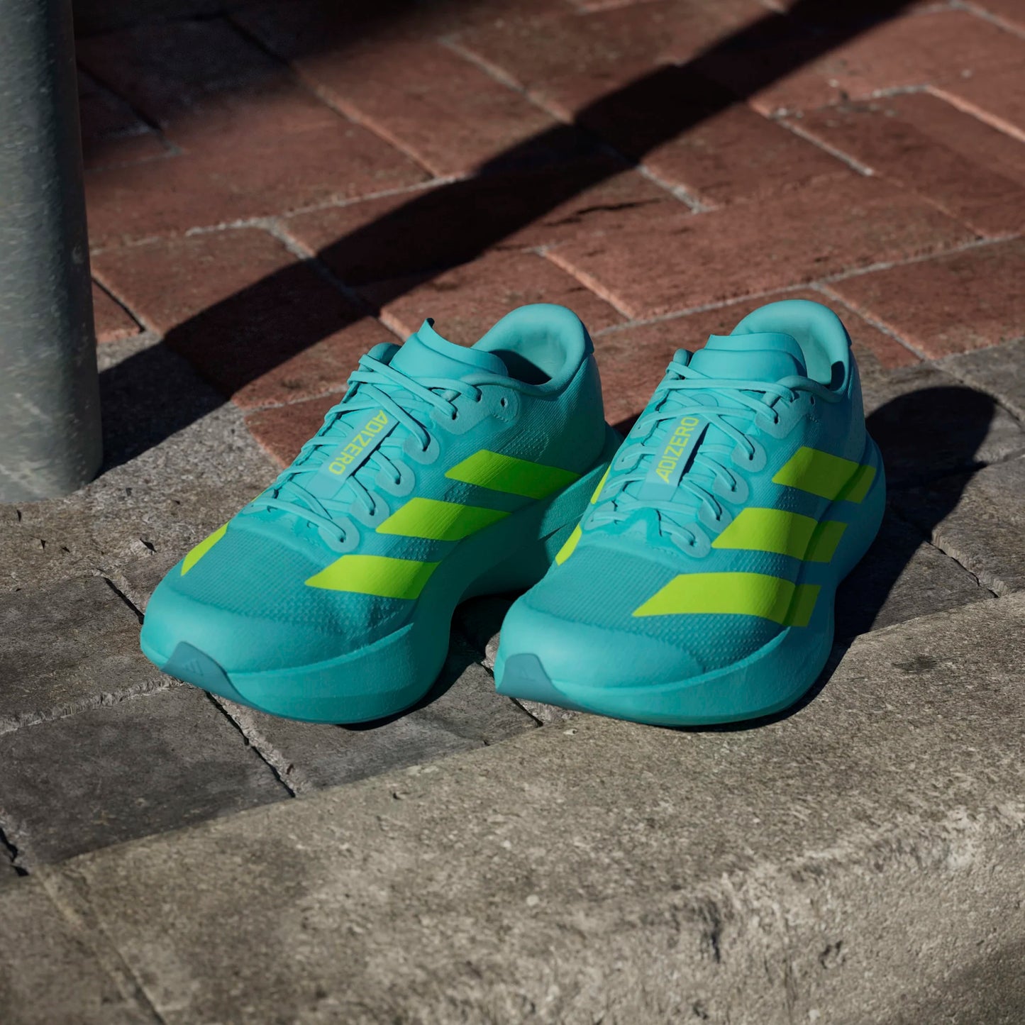 Adidas - Adizero Evo SL - flash aqua / lucid lemon / mint ton - Chaussures running hommes
