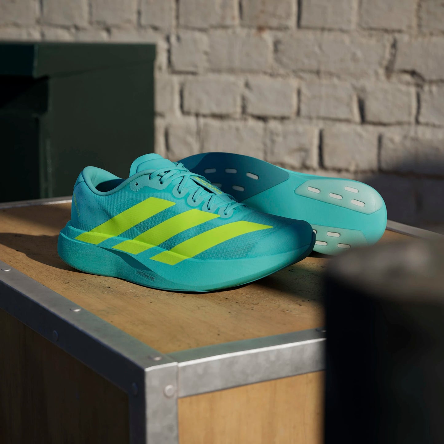 Adidas - Adizero Evo SL - flash aqua / lucid lemon / mint ton - Chaussures running hommes