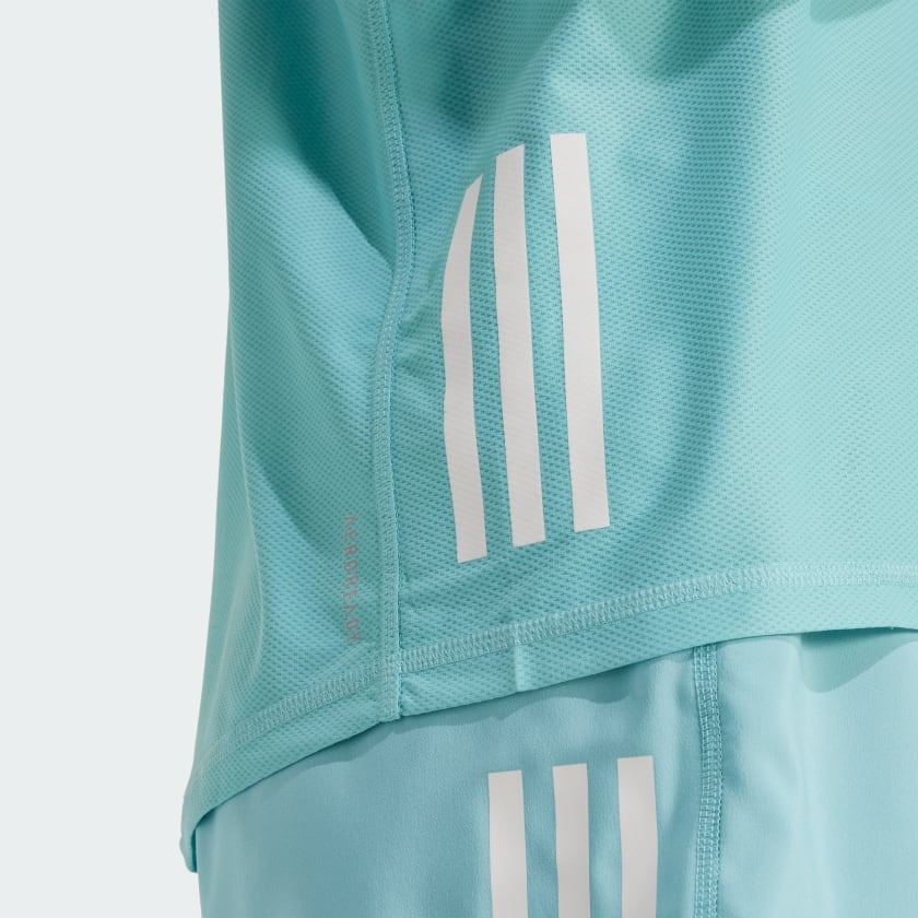 Adidas - On The Run B Tank - mint ton - débardeur running femmes