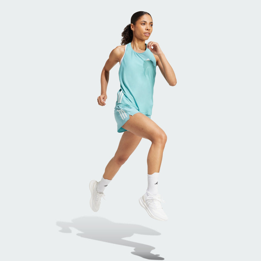 Adidas - On The Run B Tank - mint ton - débardeur running femmes