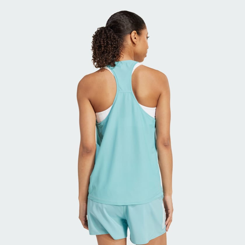 Adidas - On The Run B Tank - mint ton - débardeur running femmes