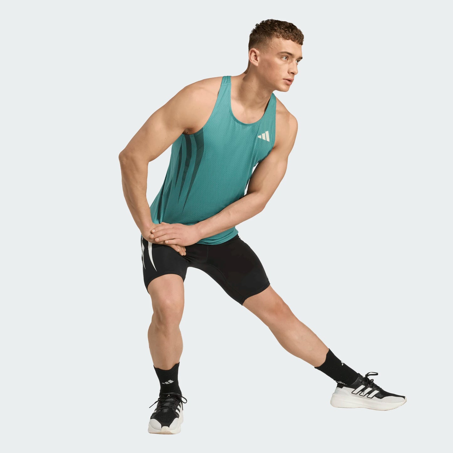 Adidas - Adizero Archive Singlet - powder teal - Débardeur running hommes