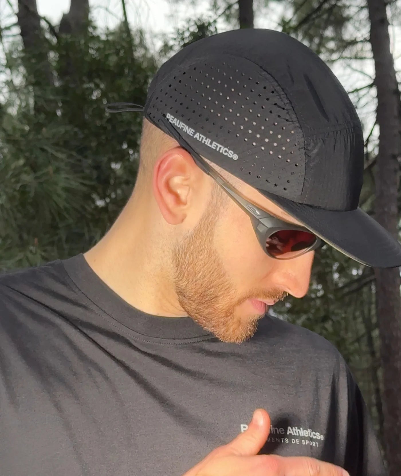 Peaufine Athletics - Recycled Ripstop Cap - black - casquette running unisexe