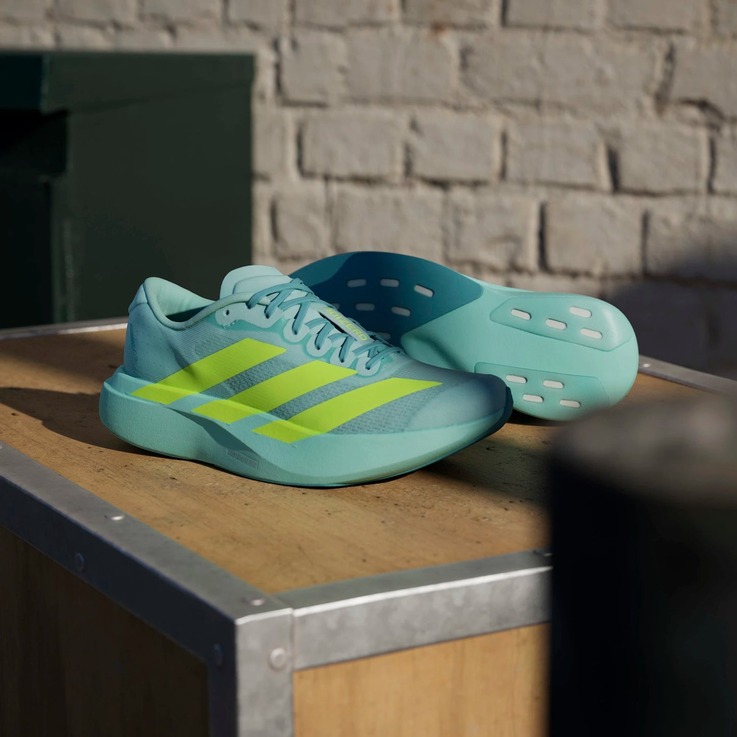Adidas - Adizero Evo SL - Semi Flash Aqua / Lucid Lemon / Mint Ton - Chaussures running femmes