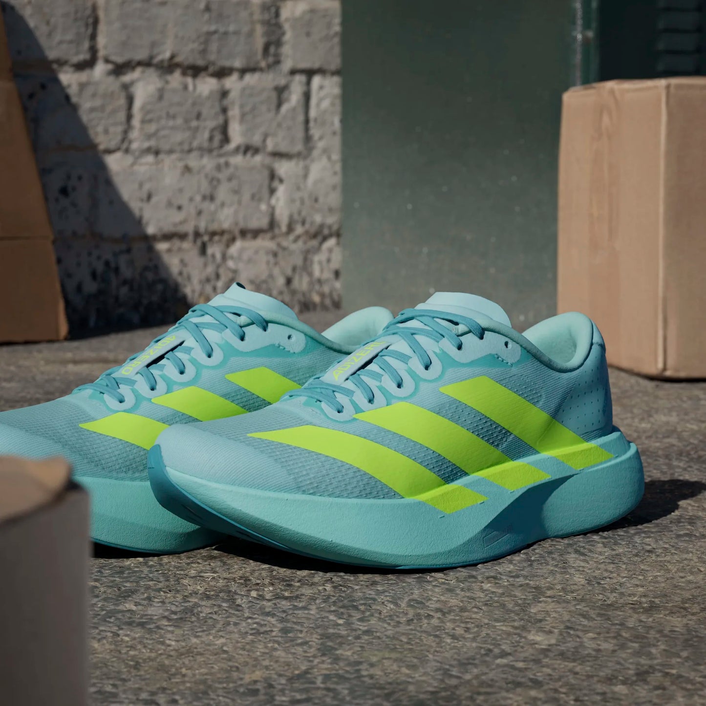 Adidas - Adizero Evo SL - Semi Flash Aqua / Lucid Lemon / Mint Ton - Chaussures running femmes