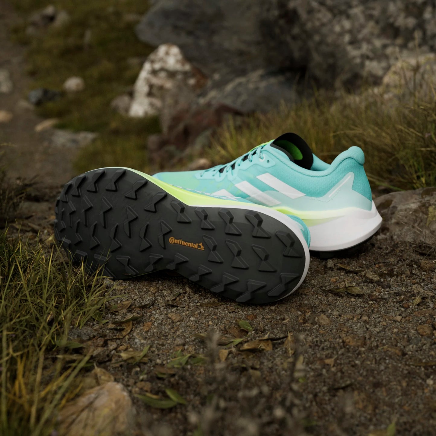 Adidas - Terrex Agravic 3 - Flash Aqua / Cloud White / Lucid Lemon - Chaussures trail running hommes