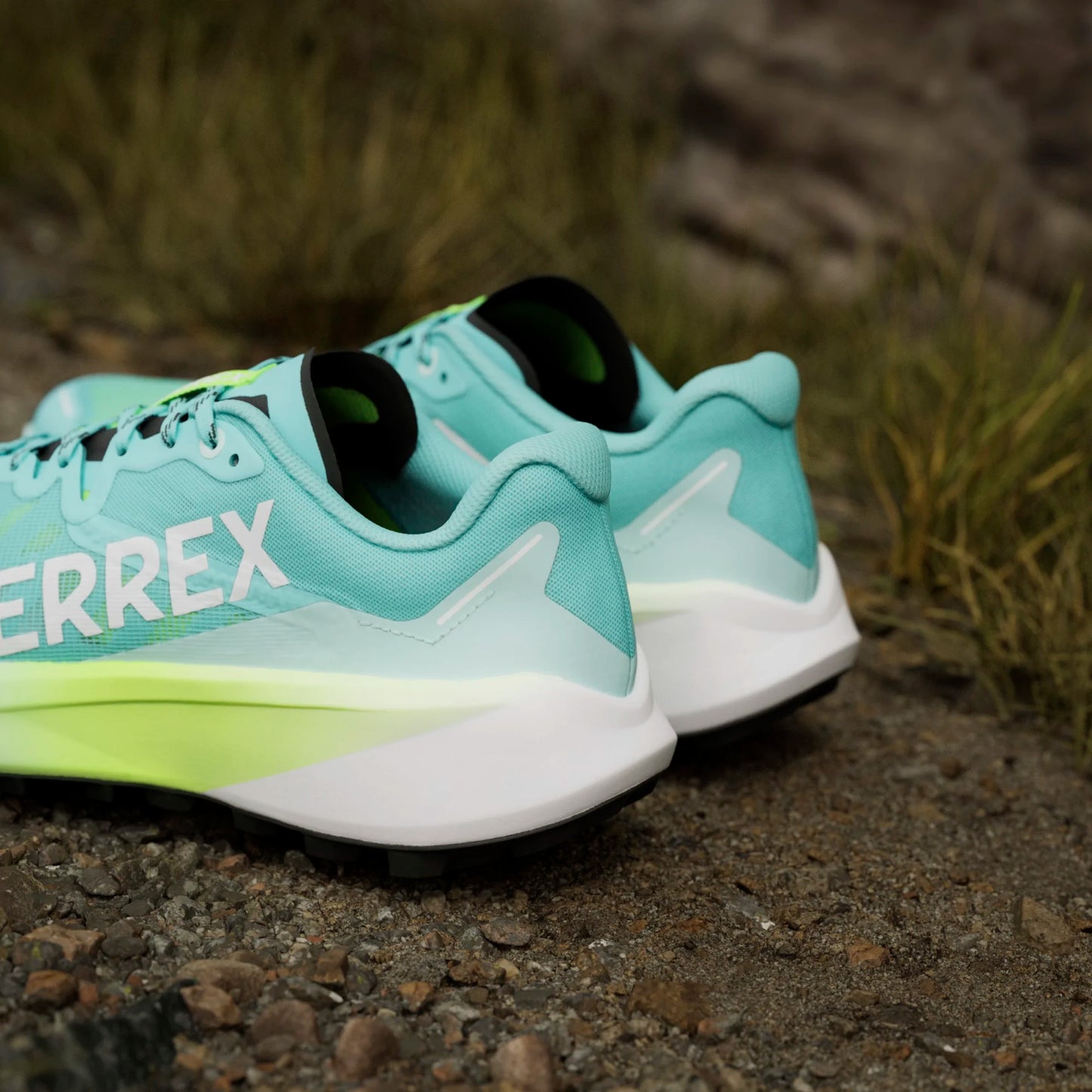 Adidas - Terrex Agravic 3 - Flash Aqua / Cloud White / Lucid Lemon - Chaussures trail running hommes