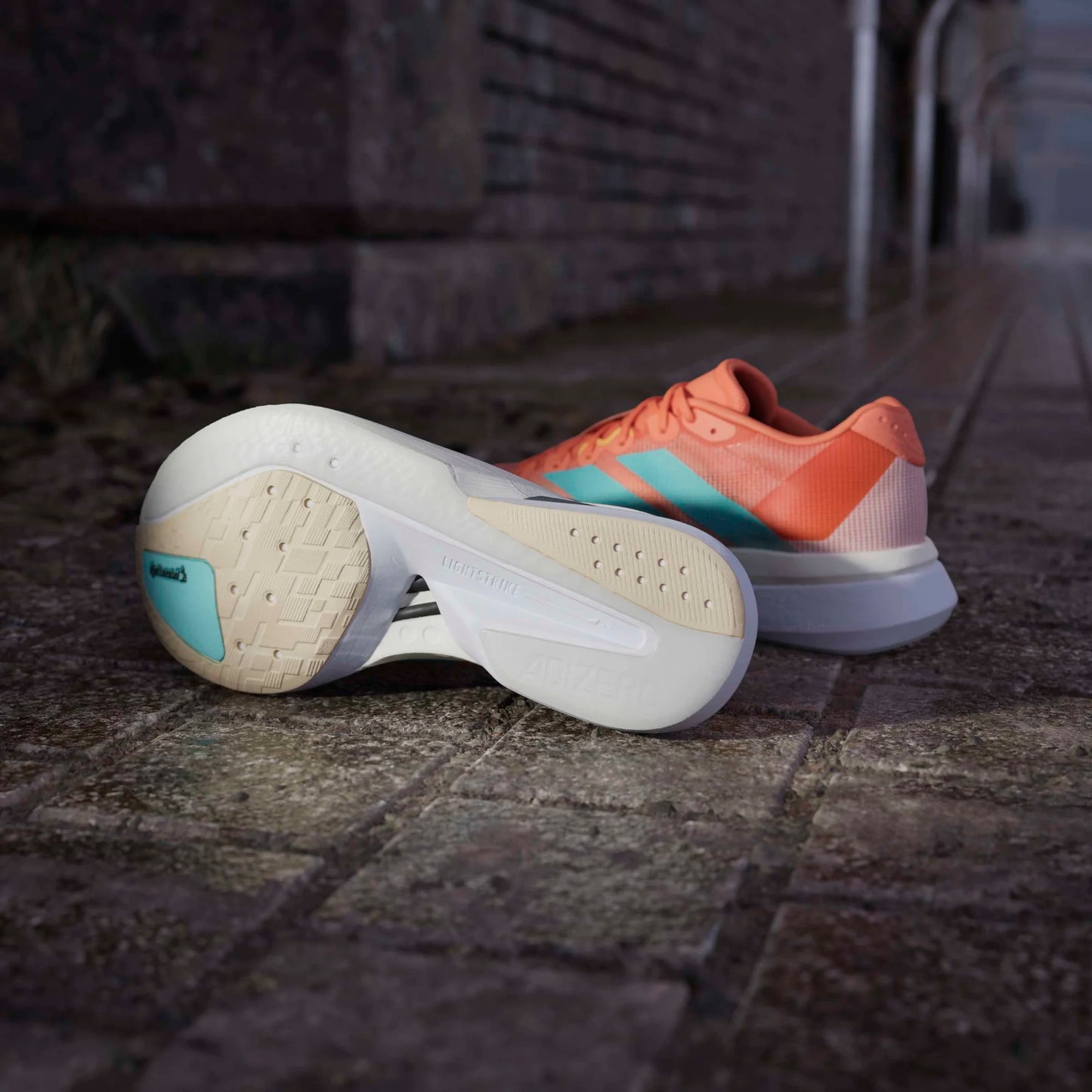 Adidas - Adizero Boston 13 - Semi Coral / Flash Aqua / Flash Orange - Chaussures running femmes