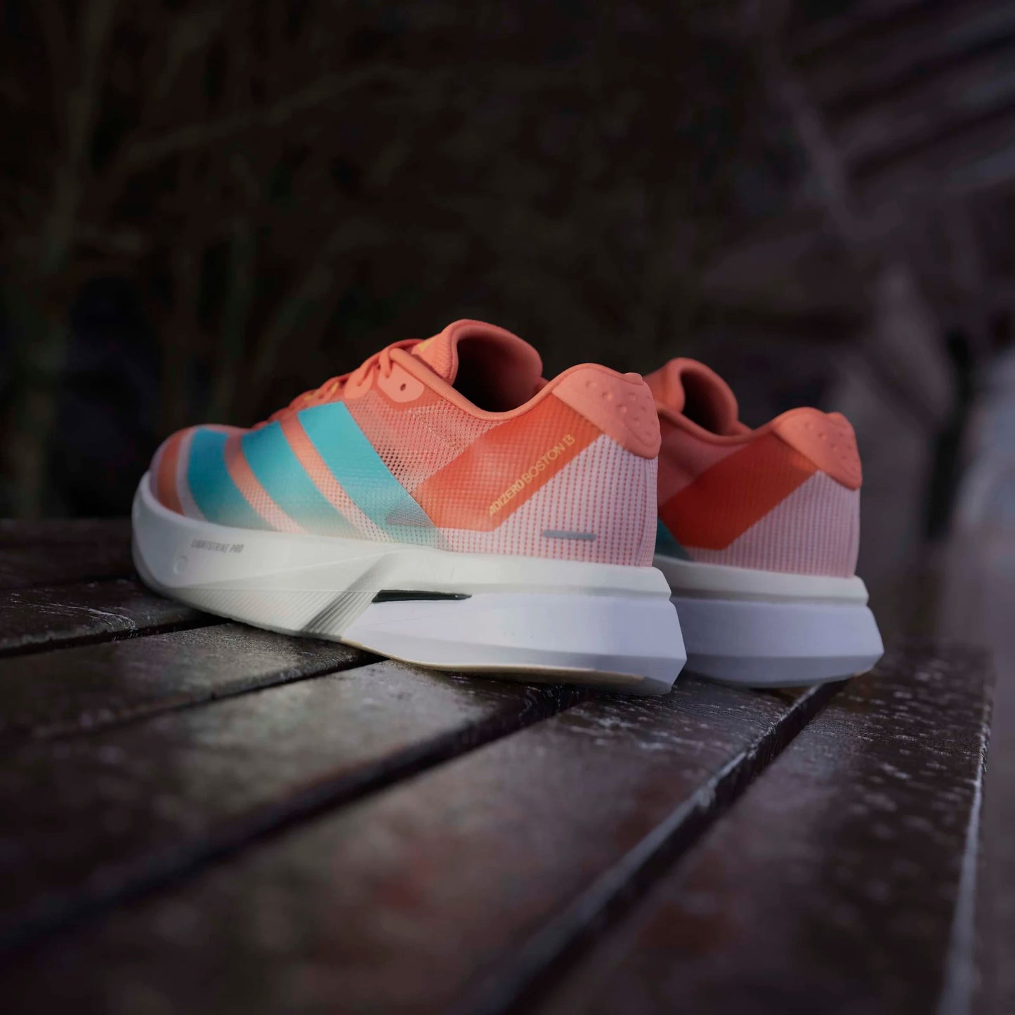 Adidas - Adizero Boston 13 - Semi Coral / Flash Aqua / Flash Orange - Chaussures running femmes