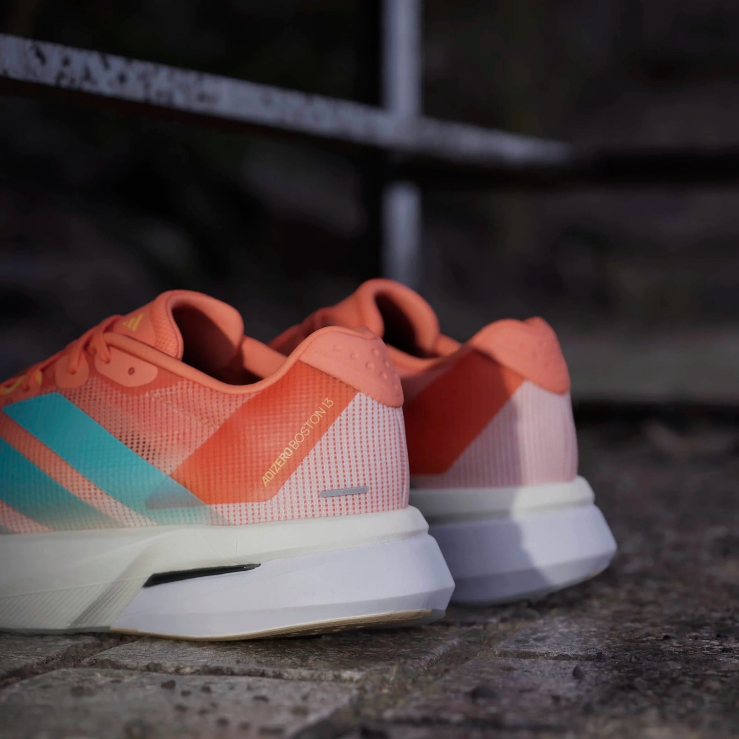 Adidas - Adizero Boston 13 - Semi Coral / Flash Aqua / Flash Orange - Chaussures running femmes