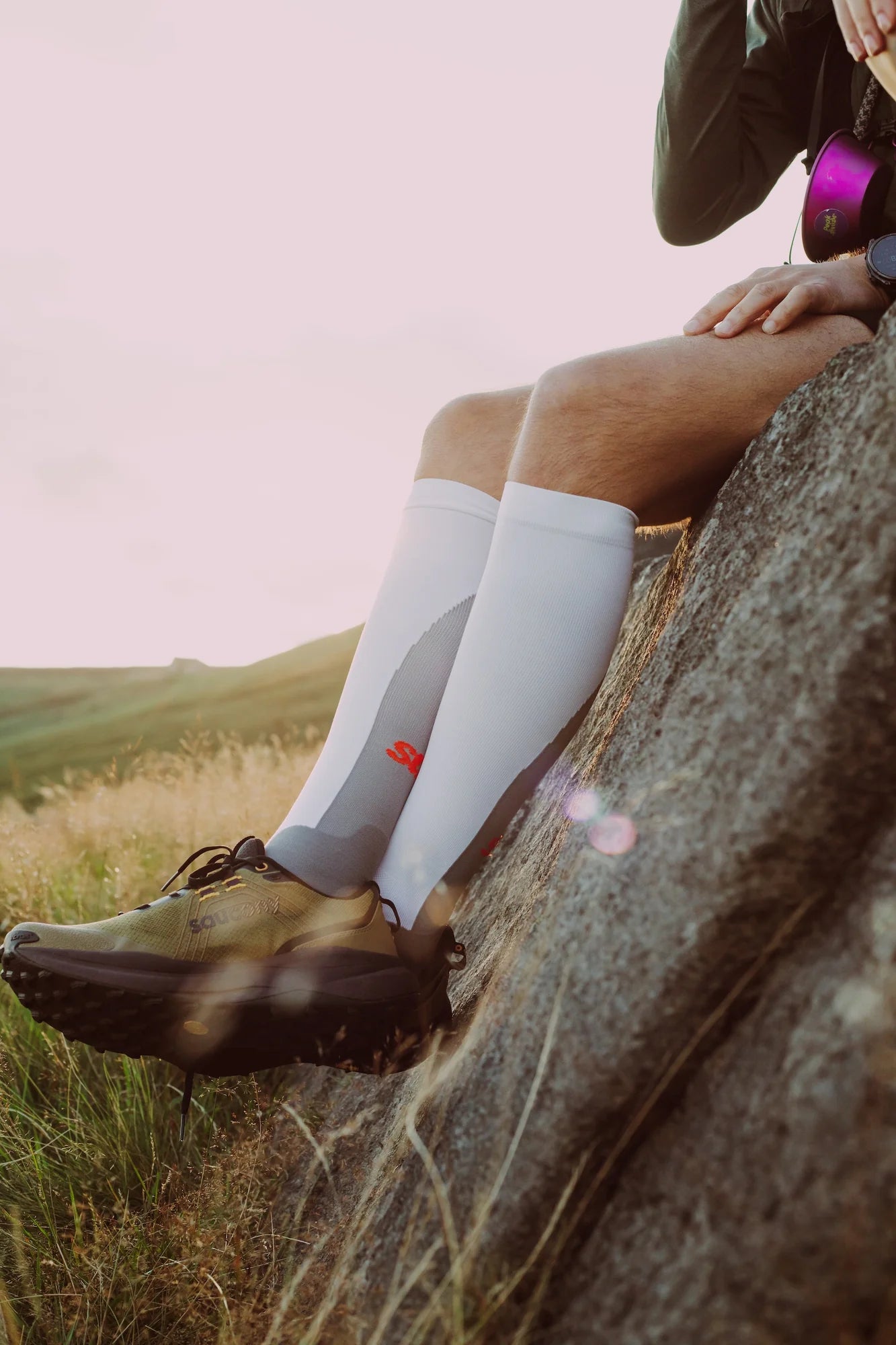 Sums Club - Long Compression Socks - white - Chaussettes Running unisexe