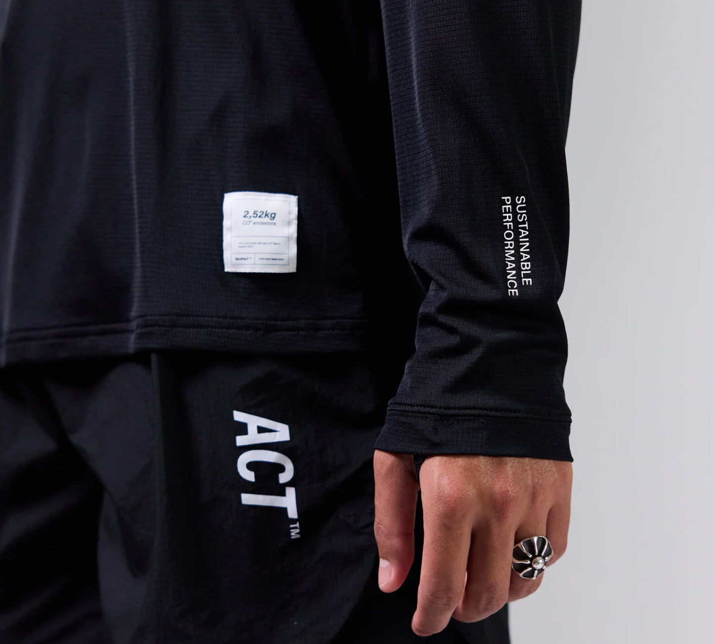 Act Running - BioPerf Manches Longues Tee - noir - teeshirt running hommes