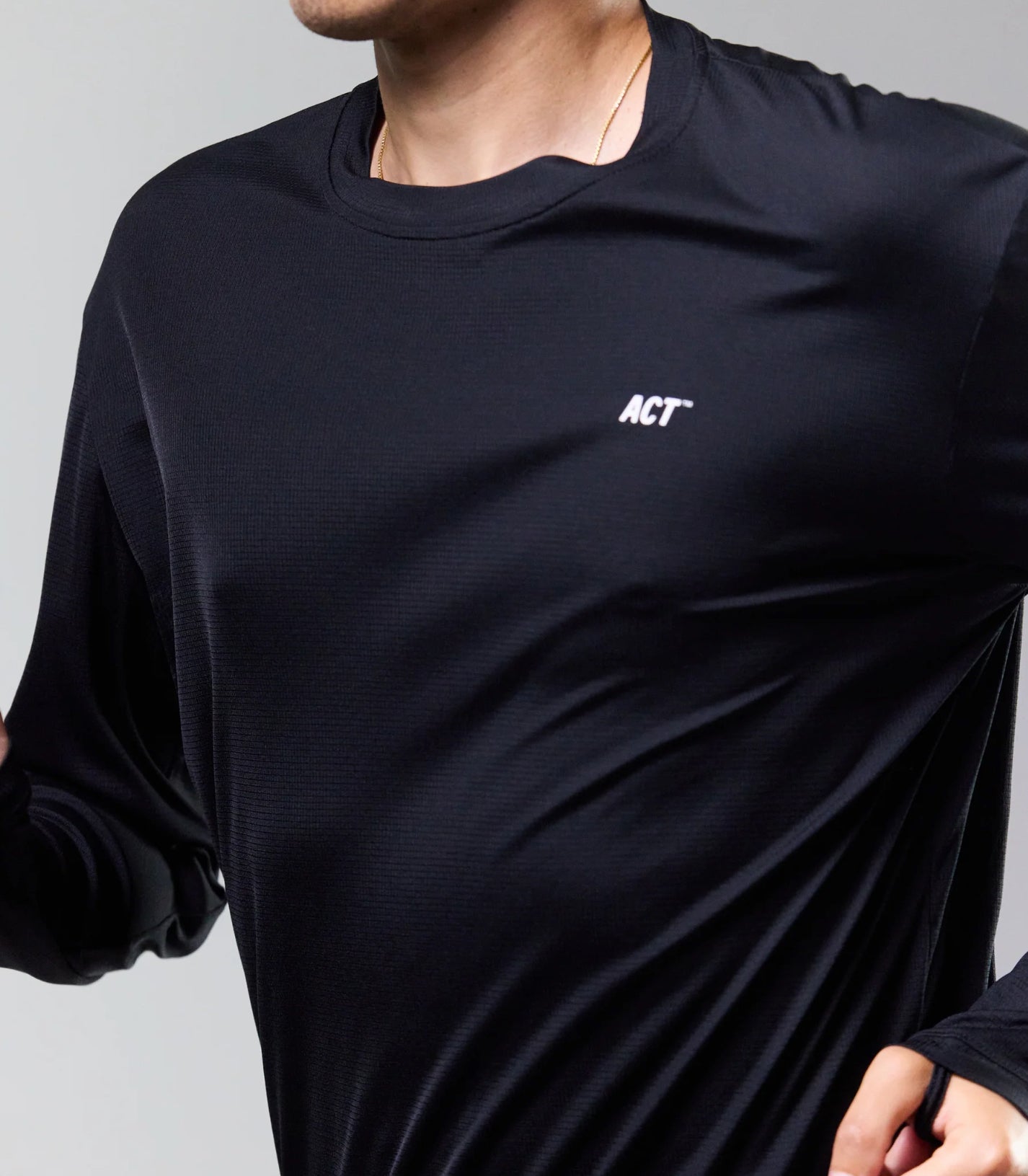 Act Running - BioPerf Manches Longues Tee - noir - teeshirt running hommes