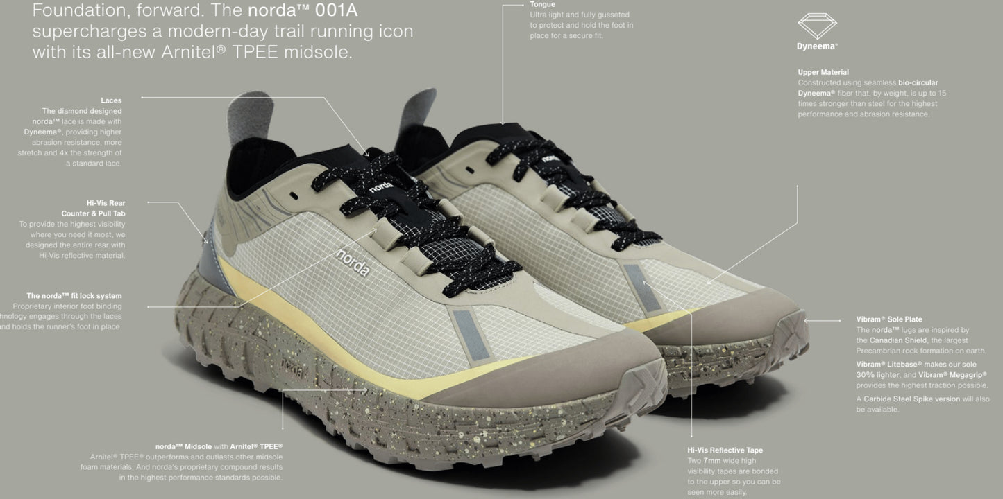 Norda - 001A - calcite - Chaussures de trail running hommes