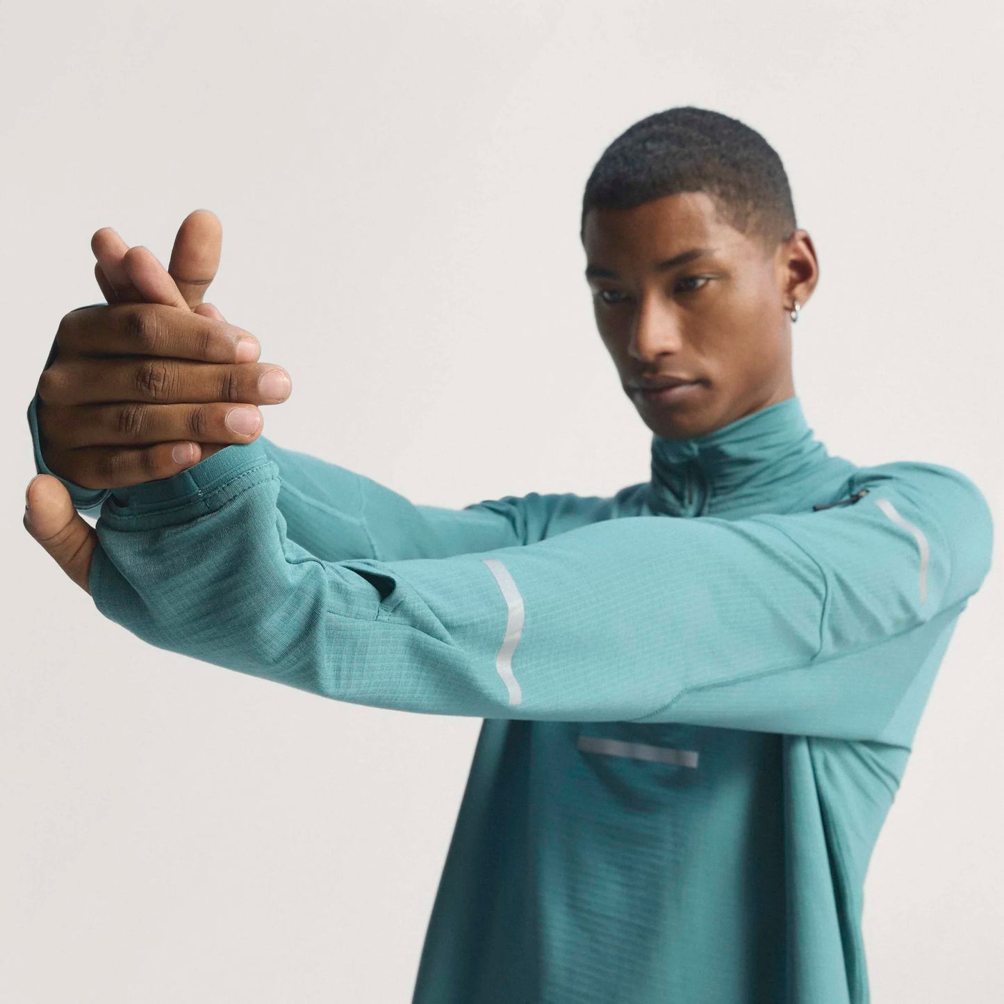 Adidas - Haut à demi-zip Climawarm+ - preloved teal - Haut de running hommes