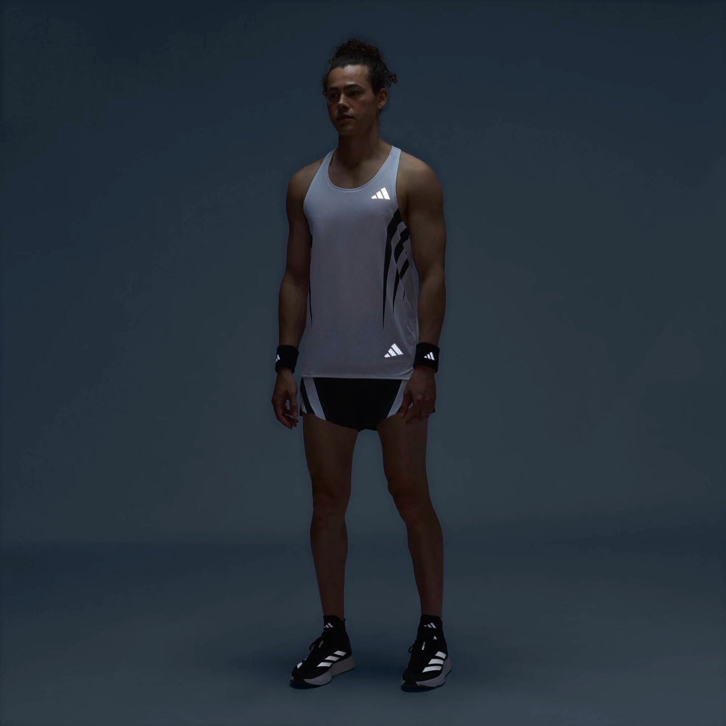 Adidas - Adizero Archive Singlet - white - Débardeur running hommes