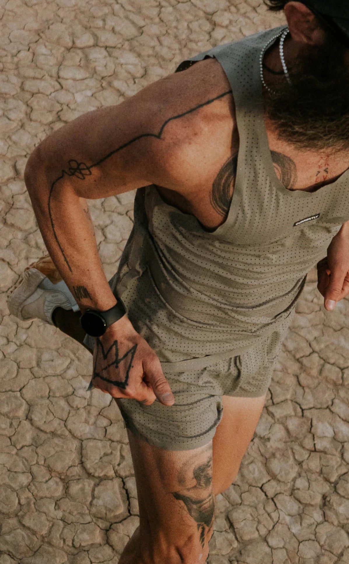 Currently - C-R™ Pro Singlet - Gray - débardeur Running hommes