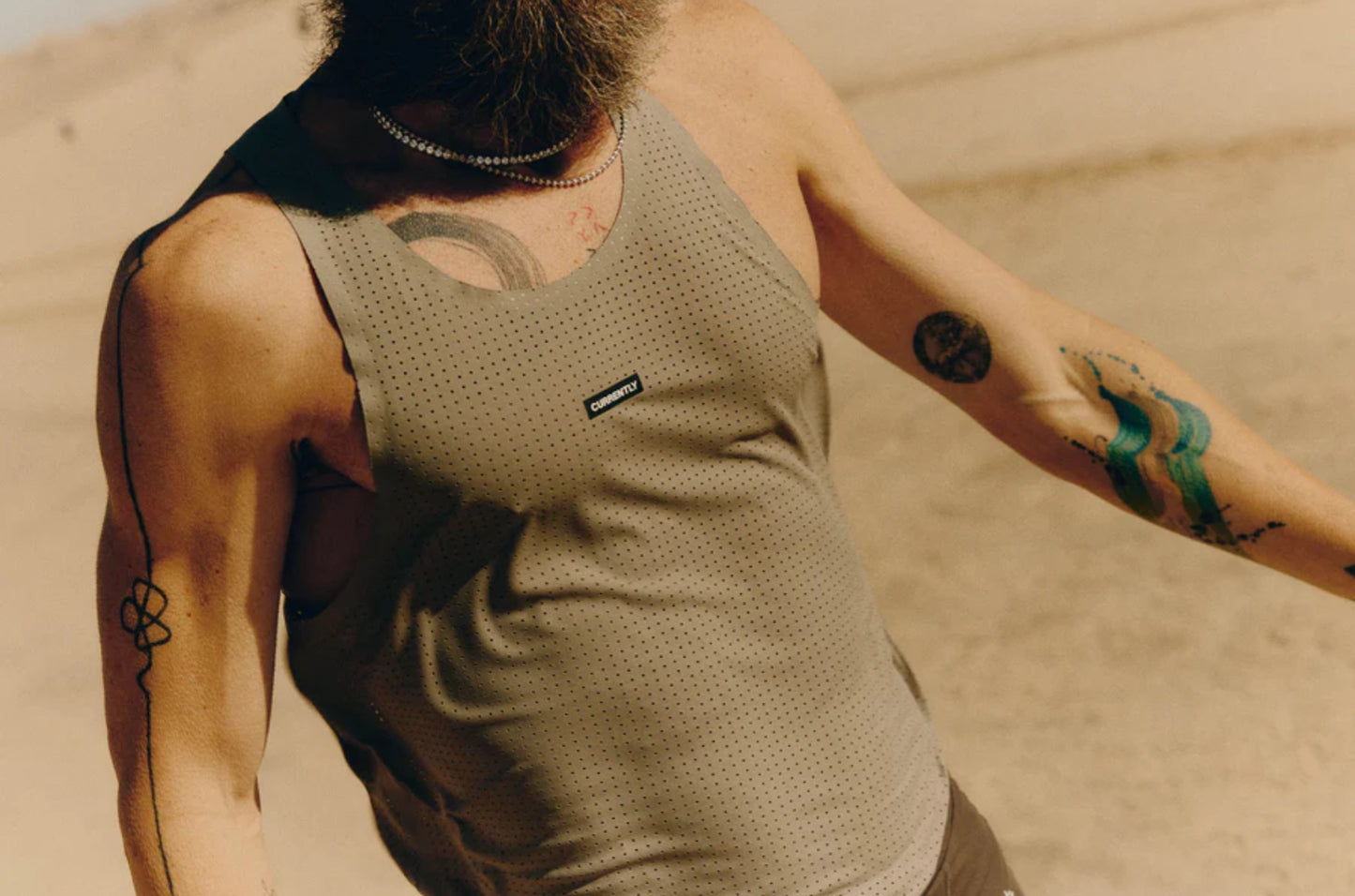 Currently - C-R™ Pro Singlet - Gray - débardeur Running hommes