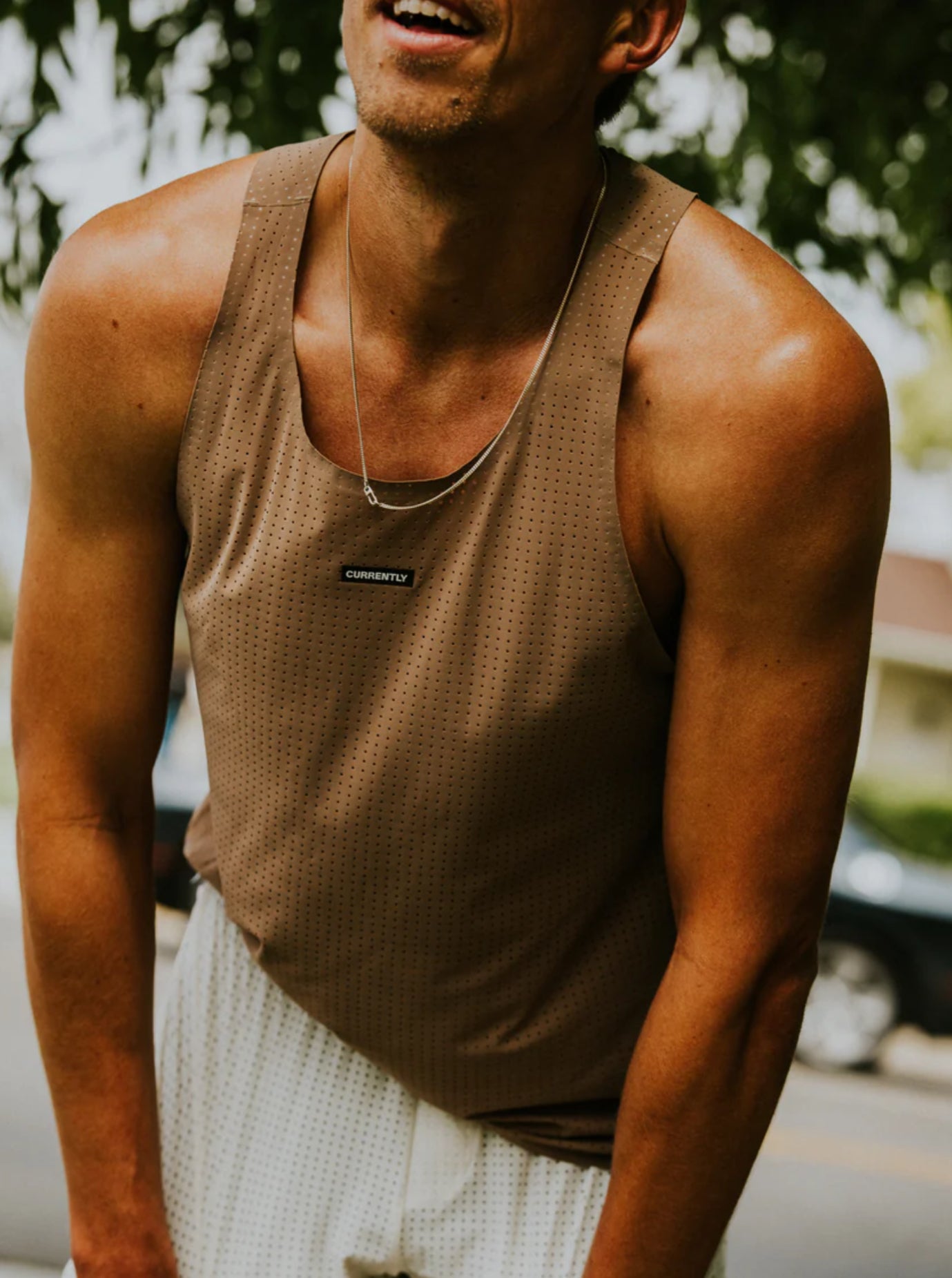 Currently - C-R™ Pro Singlet - sand - débardeur Running hommes