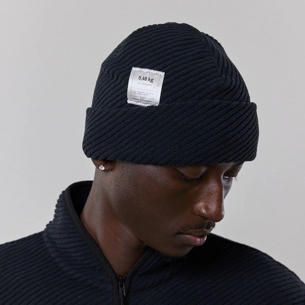 Act Running - ThermoShell Beanie - black - Bonnet à revers de running unisexe