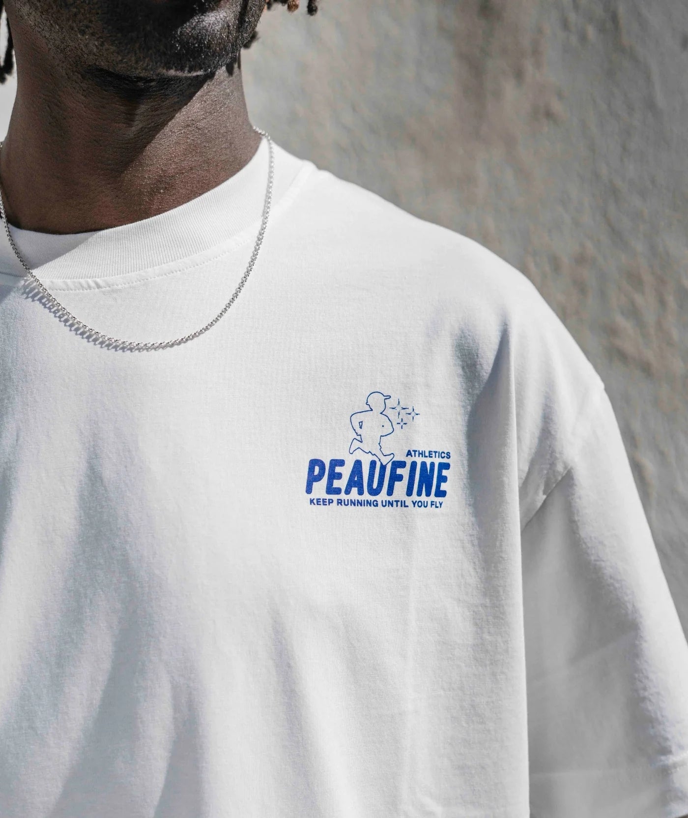 Peaufine Athletics - Oversize Organic T-shirt Dream On Kid - off white - Teeshirt Hommes